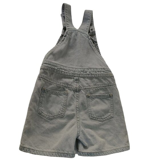 Cotton On Denim Bib Romper Kids Adjust Straps Distress Light Wash Unisex Size 6 - Picture 4 of 10